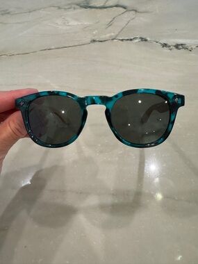Teal Tortoiseshell Round Sunglasses for toddlers unisex